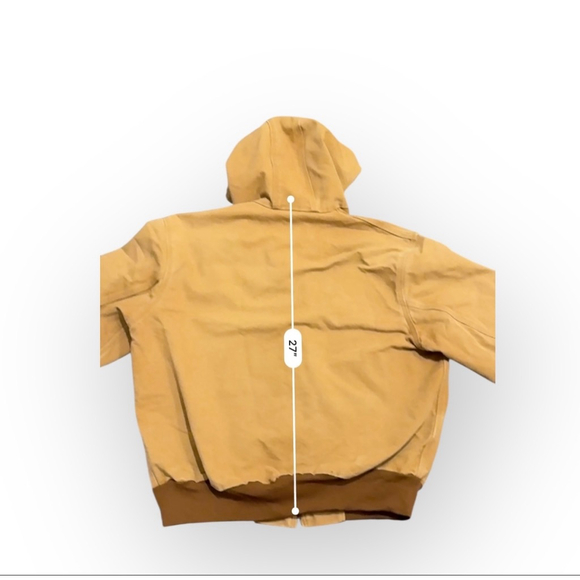 Vintage Carhartt J131 BRN Hooded Duck Jacket Sz XL USA Made Union Quilted Lined - Picture 5 of 9